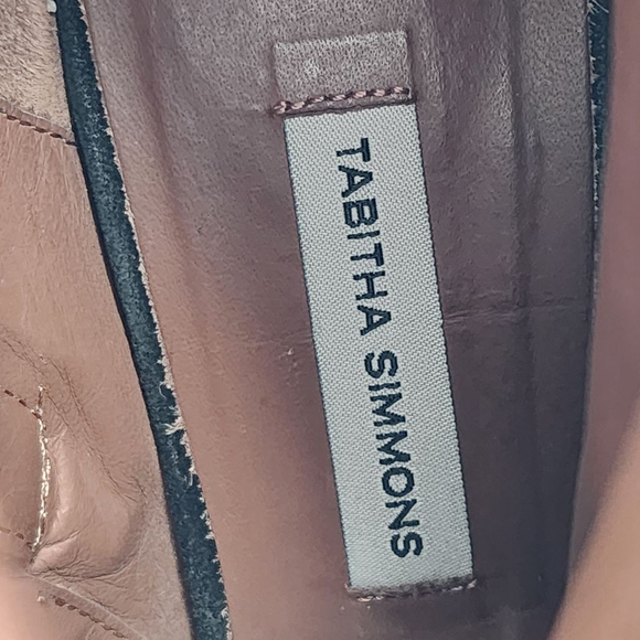 TABITHA SIMMONS BLACK POINTED TOE SUEDE BOOTIES BUCKLE DETAIL SIZE 37 - Picture 6 of 8